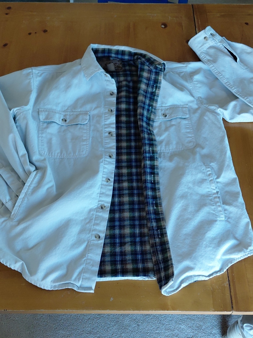 Vtg Great Northwest Flannel Lined Heavy Button Down Mens Shirt Large
